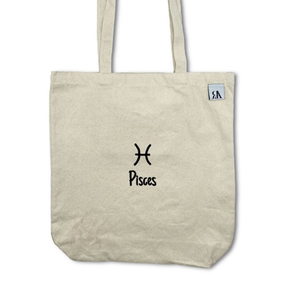 Pisces astrology / zodiac embroidered tote bag - Picture 1 of 3